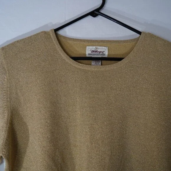 Vintage Worthington Sweater Womens 20W Plus Gold Pullover Casual EUC - Picture 5 of 7